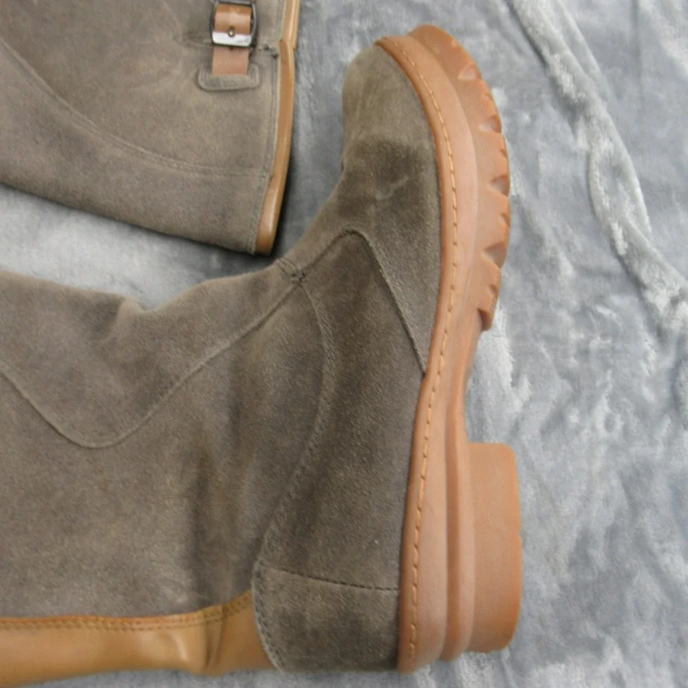 KEEN Dry Leather Boots Women 10 Tan Waterproof Suede Waxed Willamette Midcalf